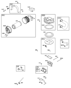Air Cleaner Group Diagram and Parts List for 386447-0097-B5 200000 - 399999 Briggs and Stratton Engine